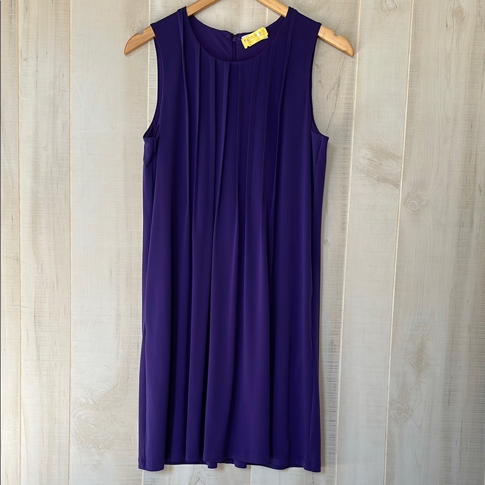 Elegant Purple Sleeveless Dress